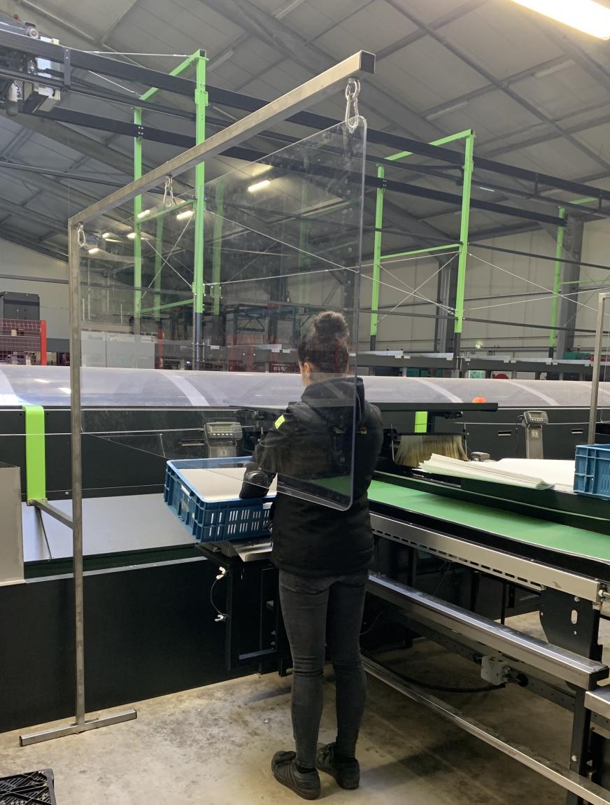Fruitsorteerlijn op 1,5 meter afstand