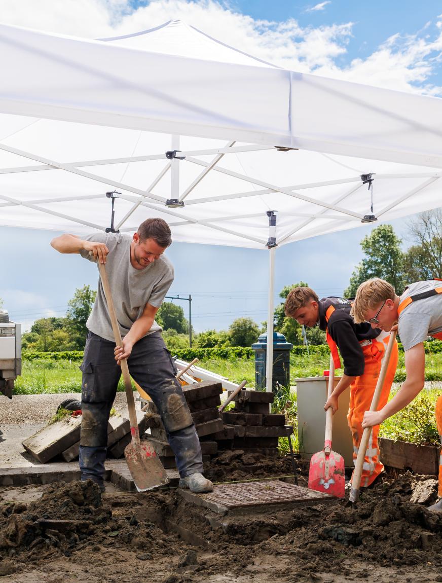 Werken bij warm weer hovenier