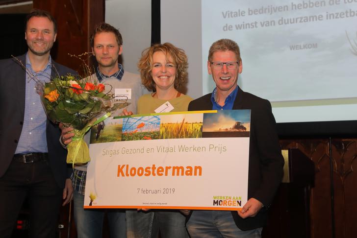 Kloosterman wint de Stigas Gezond &amp; Vitaal Werken Prijs!
