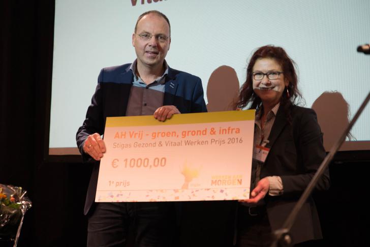 AH Vrij - Groen, Grond &amp; Infra wint Stigas Gezond &amp; Vitaal Werken Prijs 2016